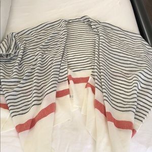 MER-SEA. Striped light weight travel wrap. One Sz